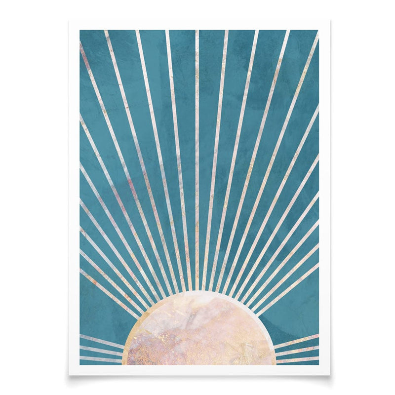 Boho Sun Blue 2 Art Print wall art product Sarah Manovski