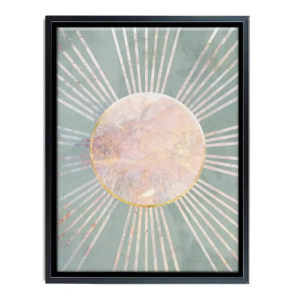 Boho Sun Pale Green 1 Canvas Print Boho Sun Pale Green 1 Canvas Print wall art product Sarah Manovski