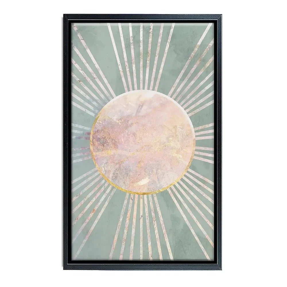 Boho Sun Pale Green 1 Canvas Print Boho Sun Pale Green 1 Canvas Print wall art product Sarah Manovski