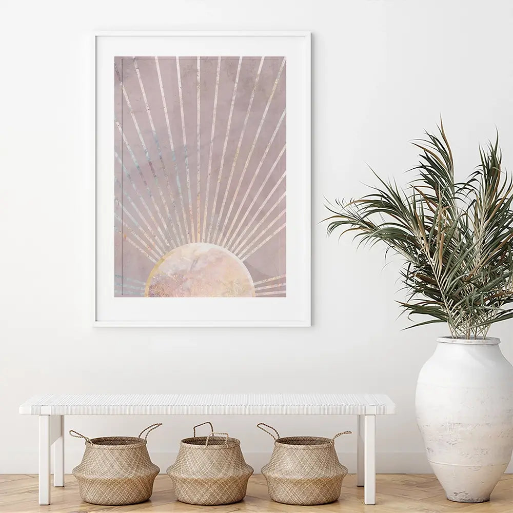 Boho Sun Pink 2 Framed Art Print Boho Sun Pink 2 Framed Art Print wall art product Sarah Manovski