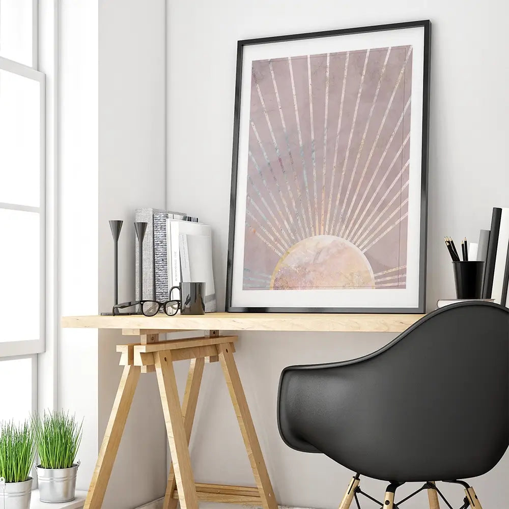 Boho Sun Pink 2 Framed Art Print Boho Sun Pink 2 Framed Art Print wall art product Sarah Manovski