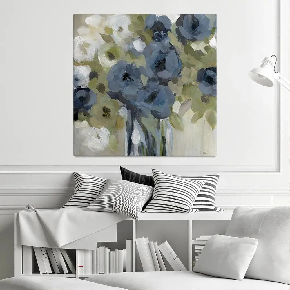 Bold Blues Square Canvas Print Bold Blues Square Canvas Print wall art product Carol Robinson