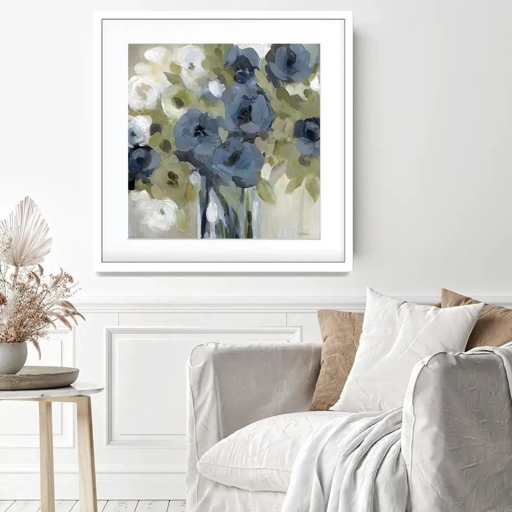 Bold Blues Square Framed Art Print Bold Blues Square Framed Art Print wall art product Carol Robinson