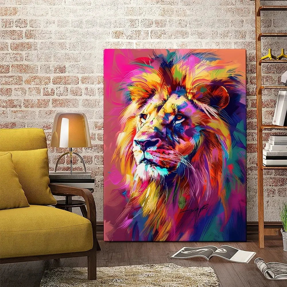 Bold Lion Canvas Print Bold Lion Canvas Print wall art product Art Print Shop