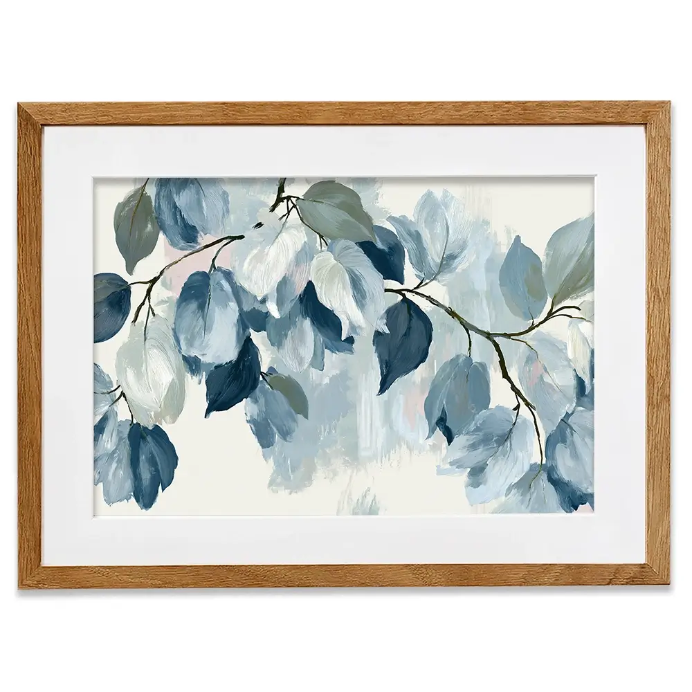 Bone Leaf Cascade Framed Art Print Bone Leaf Cascade Framed Art Print wall art product Chromatic Storm Studio