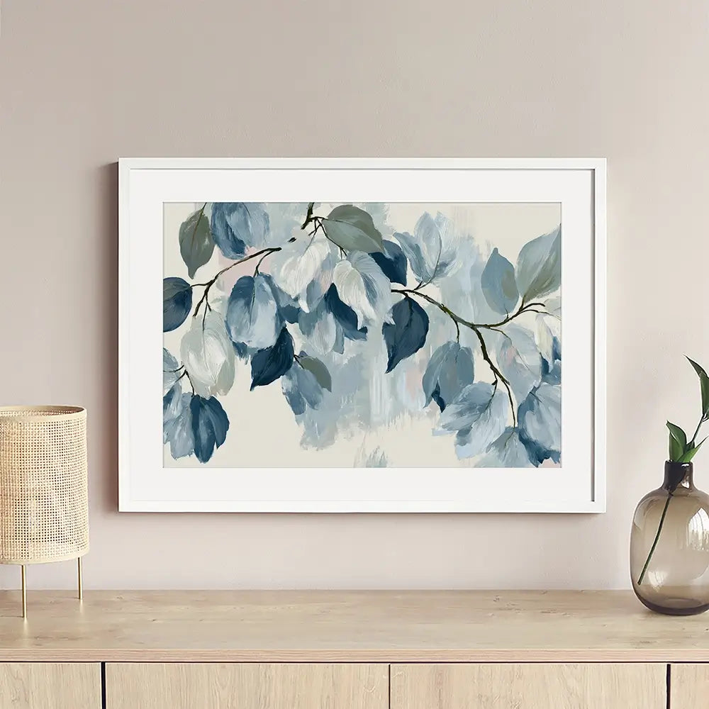 Bone Leaf Cascade Framed Art Print Bone Leaf Cascade Framed Art Print wall art product Chromatic Storm Studio