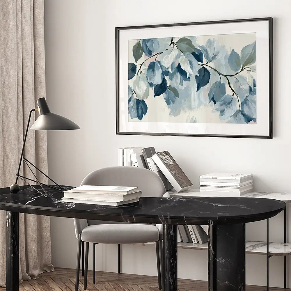 Bone Leaf Cascade Framed Art Print Bone Leaf Cascade Framed Art Print wall art product Chromatic Storm Studio