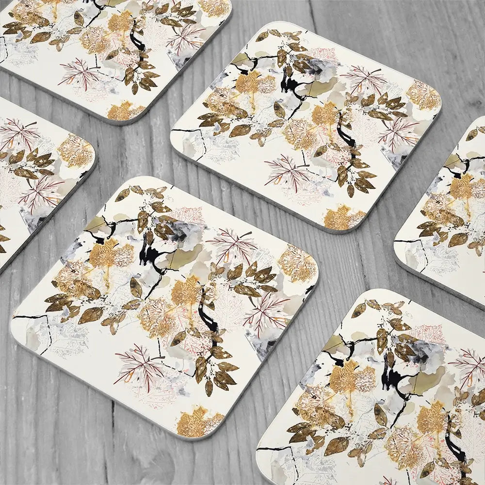 Botanical Branches Coaster Set Botanical Branches Coaster Set wall art product Art Print Shop