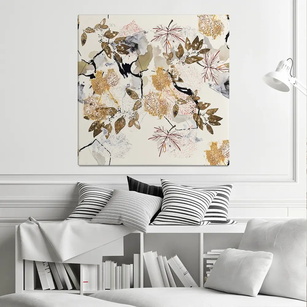 Botanical Branches Square Canvas Print Botanical Branches Square Canvas Print wall art product Art Print Shop