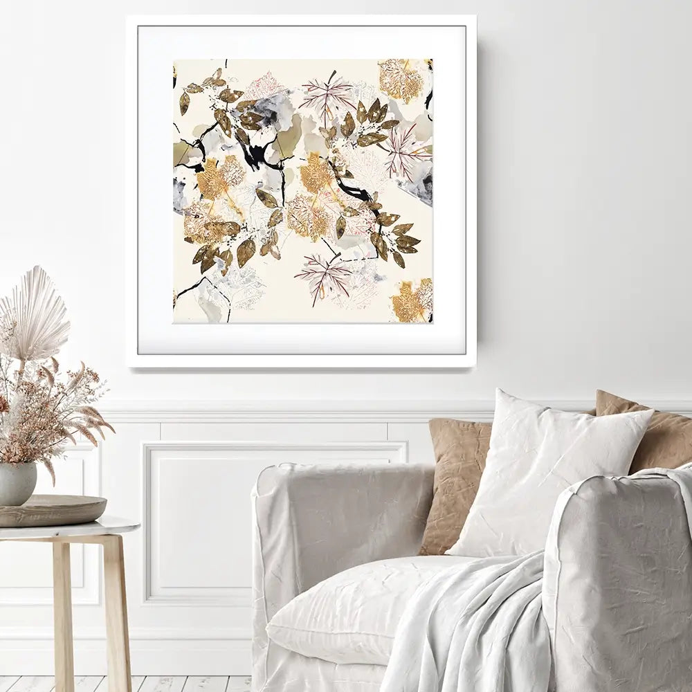 Botanical Branches Square Framed Art Print Botanical Branches Square Framed Art Print wall art product Art Print Shop