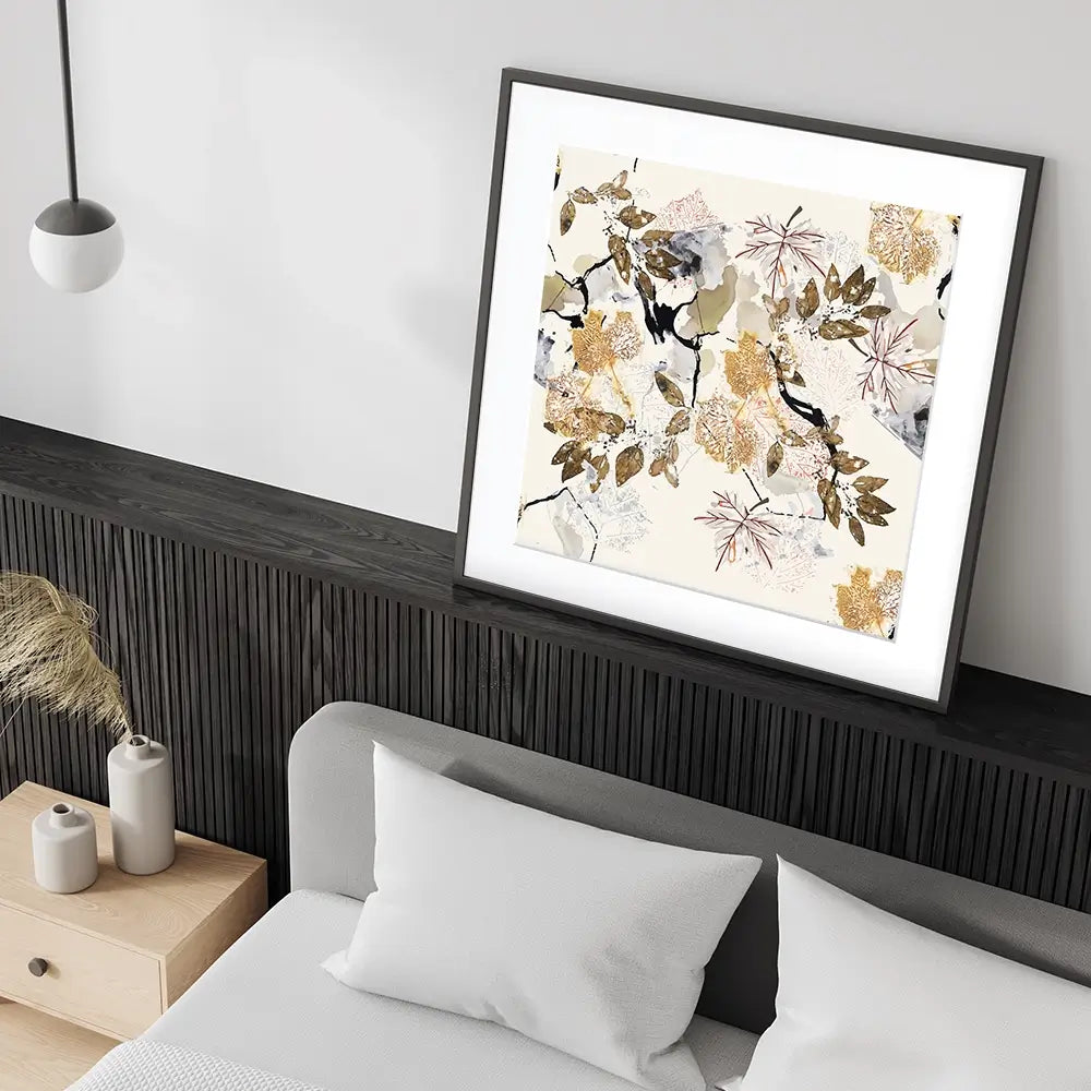 Botanical Branches Square Framed Art Print Botanical Branches Square Framed Art Print wall art product Art Print Shop