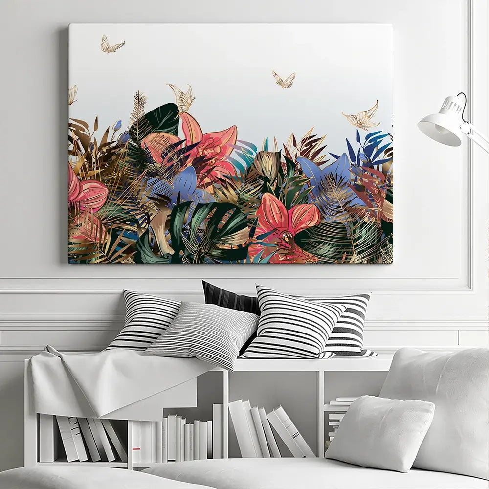 Botanical Butterflies Canvas Print Botanical Butterflies Canvas Print wall art product Art Print Shop