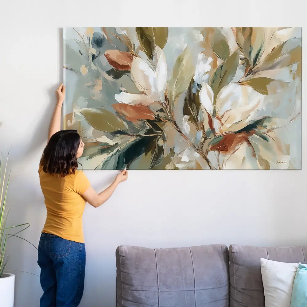 Botanical Composition In Soft Earth Tones Oversized Canvas Print Botanical Composition In Soft Earth Tones Oversized Canvas Print wall art product Art Print Shop
