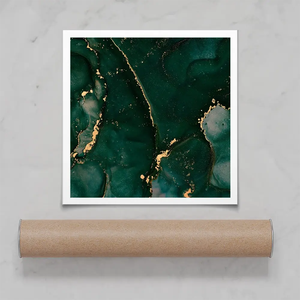Bottle Green Marble 2 Square Art Print Bottle Green Marble 2 Square Art Print wall art product Art Print Shop