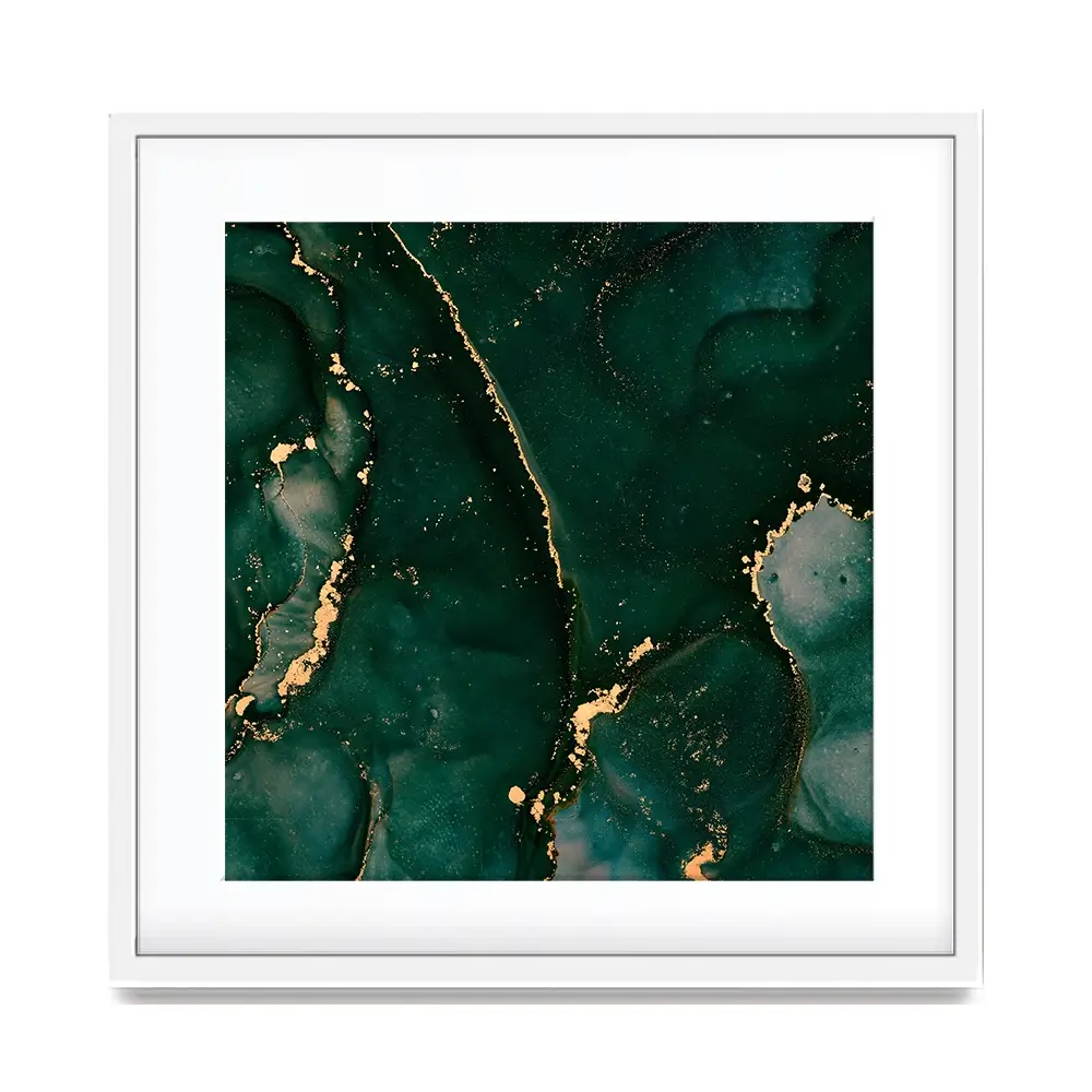 Bottle Green Marble 2 Square Framed Art Print Bottle Green Marble 2 Square Framed Art Print wall art product Art Print Shop
