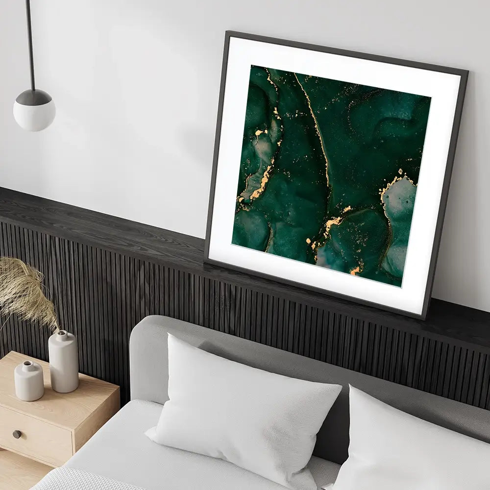 Bottle Green Marble 2 Square Framed Art Print Bottle Green Marble 2 Square Framed Art Print wall art product Art Print Shop