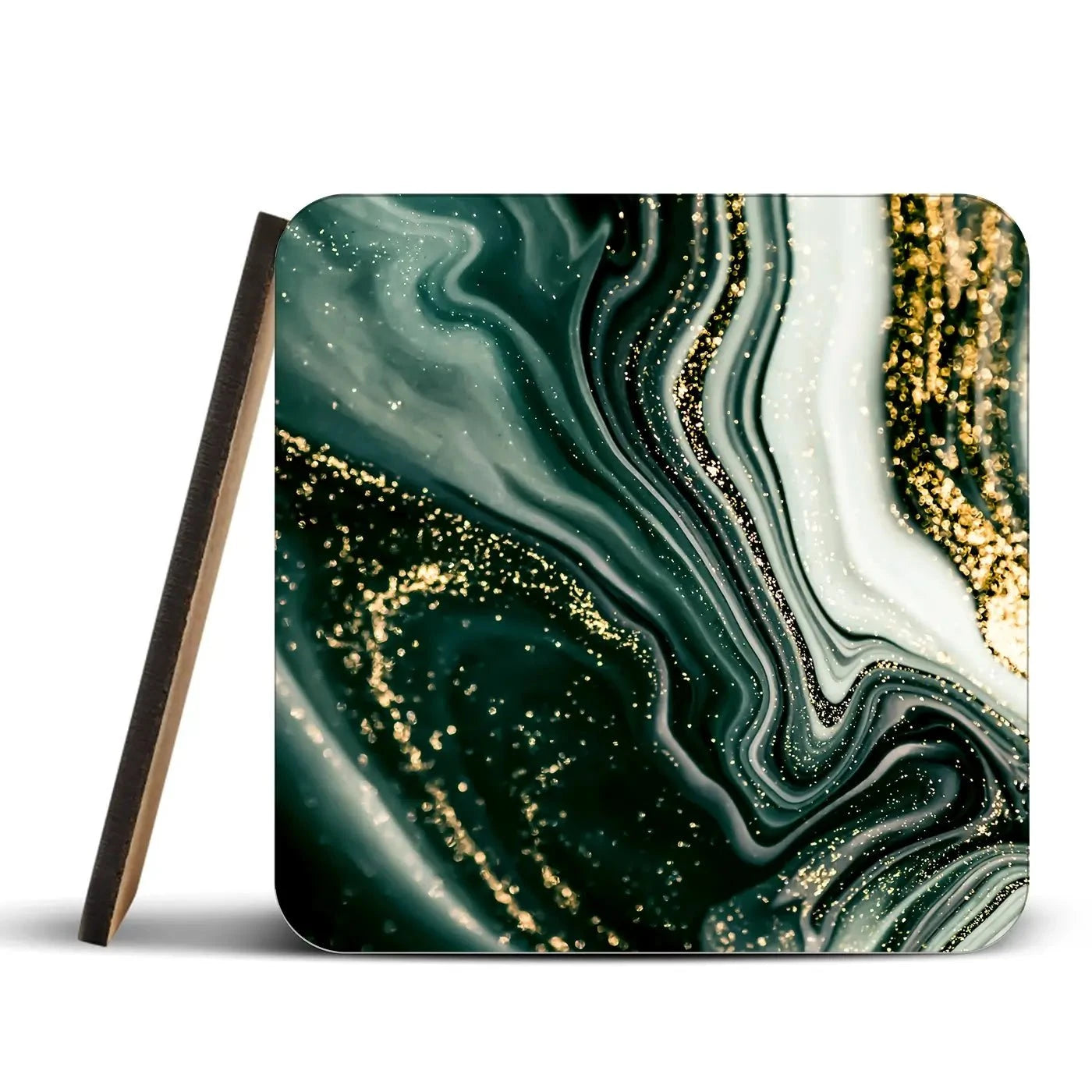 Bottle Green Marble Coaster Set Bottle Green Marble Coaster Set wall art product CARACOLLA / Shutterstock