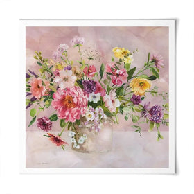 Bouquet Blooms Square Art Print Bouquet Blooms Square Art Print wall art product Carol Robinson