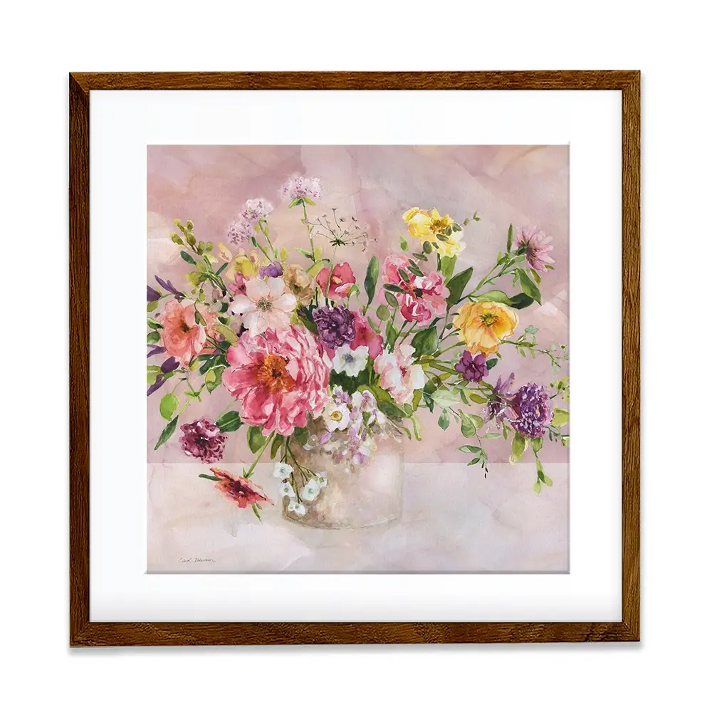Bouquet Blooms Square Framed Art Print Bouquet Blooms Square Framed Art Print wall art product Carol Robinson