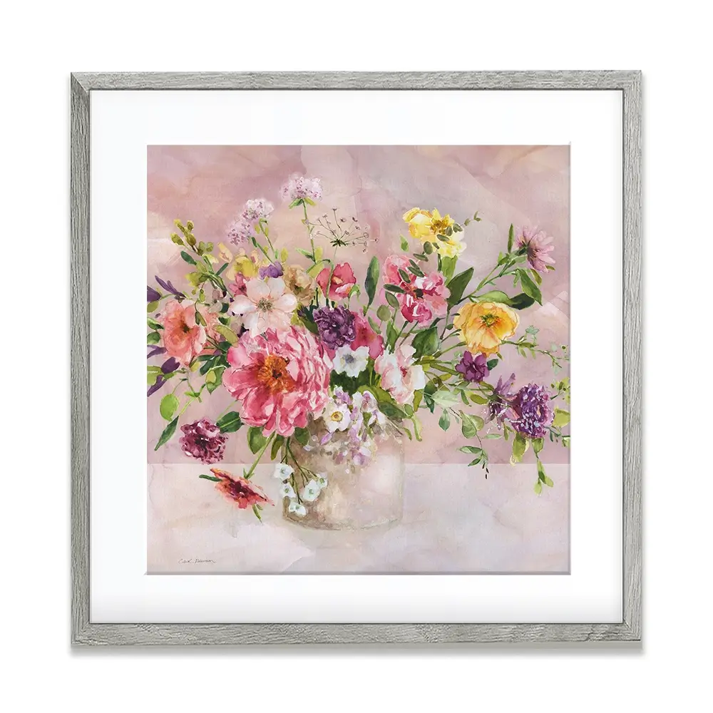 Bouquet Blooms Square Framed Art Print Bouquet Blooms Square Framed Art Print wall art product Carol Robinson