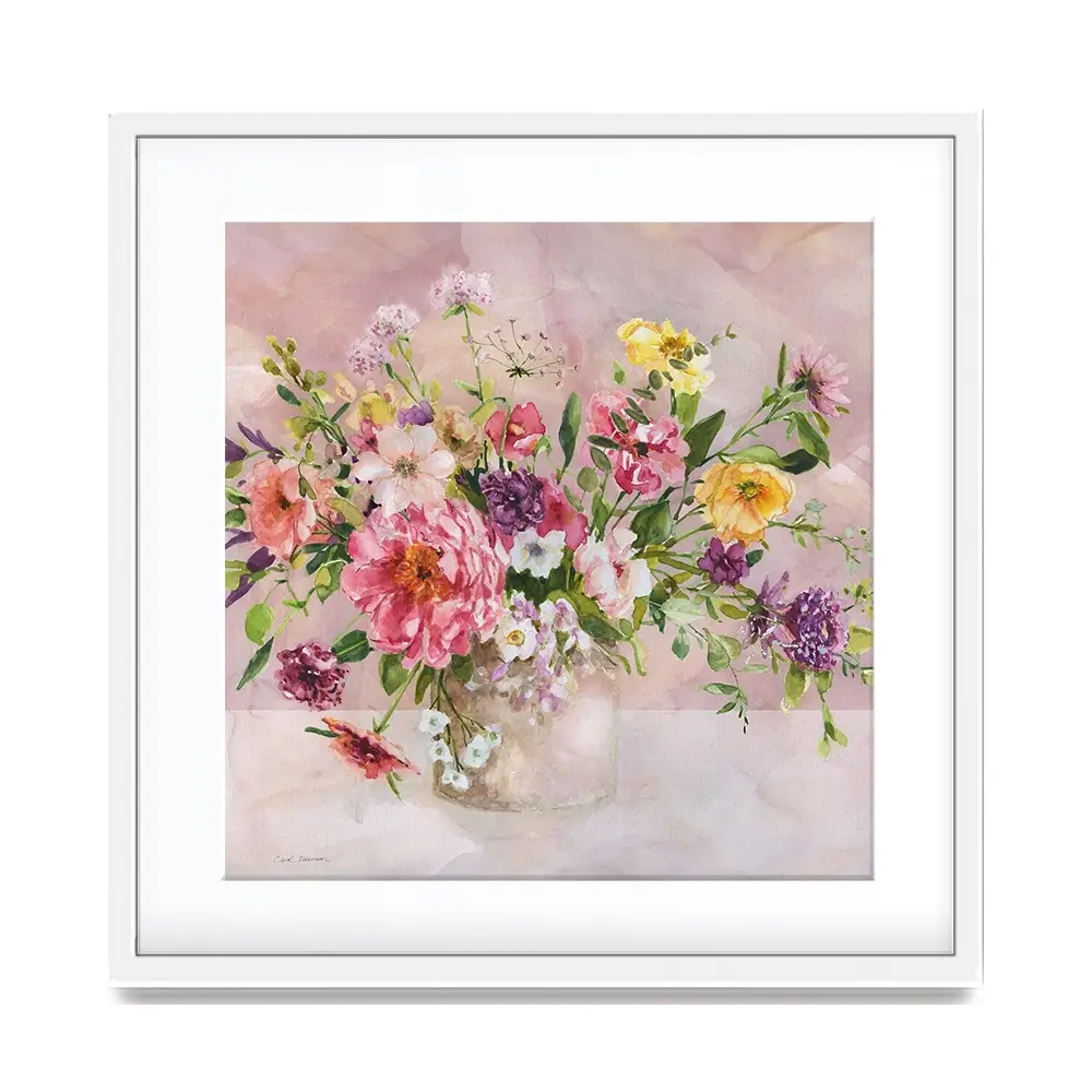 Bouquet Blooms Square Framed Art Print Bouquet Blooms Square Framed Art Print wall art product Carol Robinson
