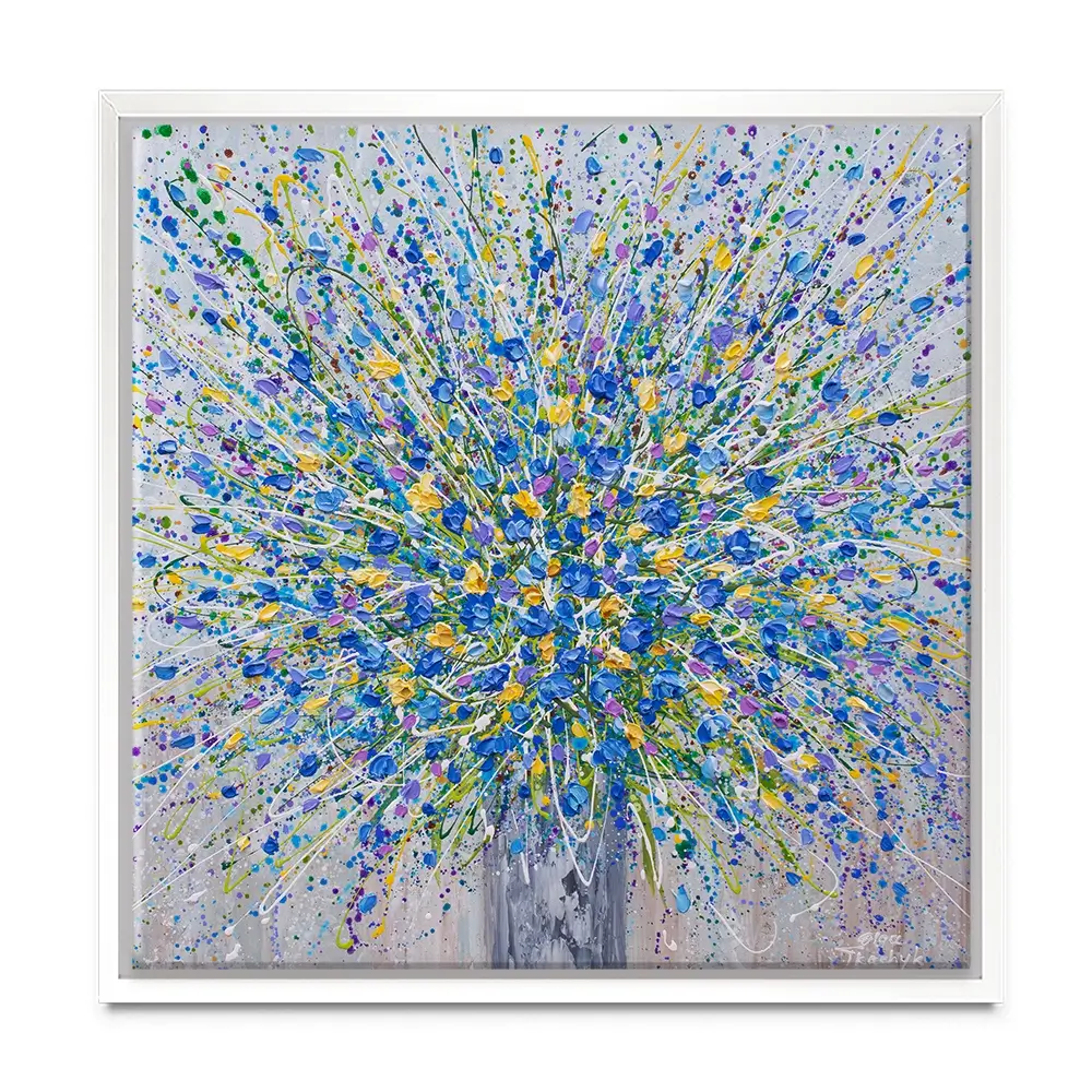 Bouquet Of Blue Flowers Canvas Print Bouquet Of Blue Flowers Canvas Print wall art product Olga Tkachyk