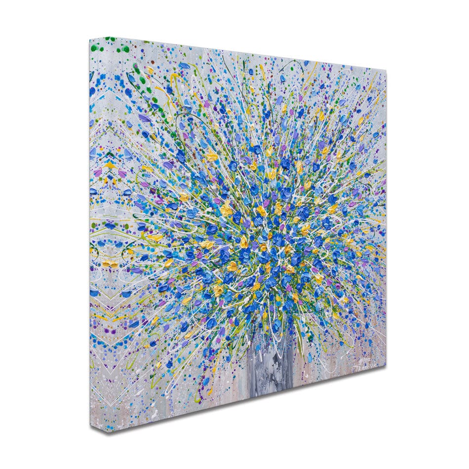 Bouquet Of Blue Flowers Canvas Print wall art product Olga Tkachyk