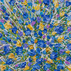 Bouquet Of Blue Flowers Canvas Print wall art product Olga Tkachyk