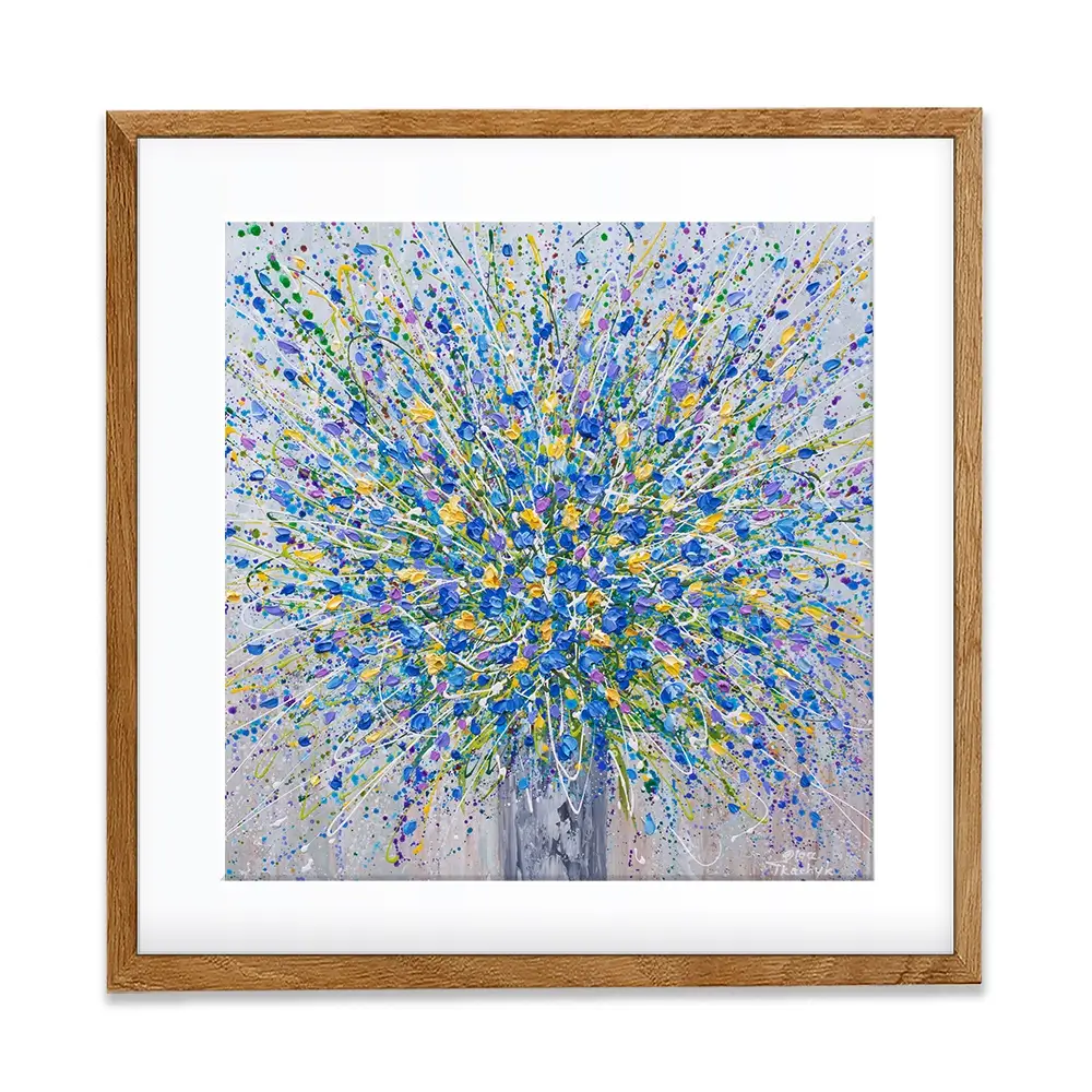 Bouquet Of Blue Flowers Square Framed Art Print Bouquet Of Blue Flowers Square Framed Art Print wall art product Olga Tkachyk