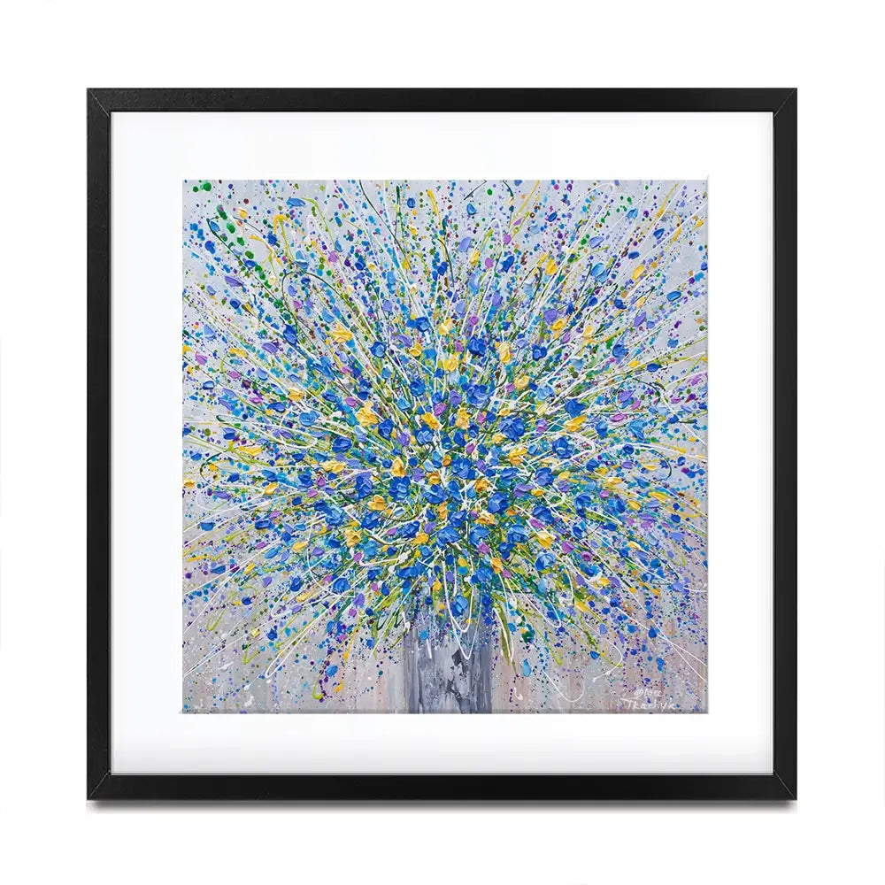 Bouquet Of Blue Flowers Square Framed Art Print Bouquet Of Blue Flowers Square Framed Art Print wall art product Olga Tkachyk