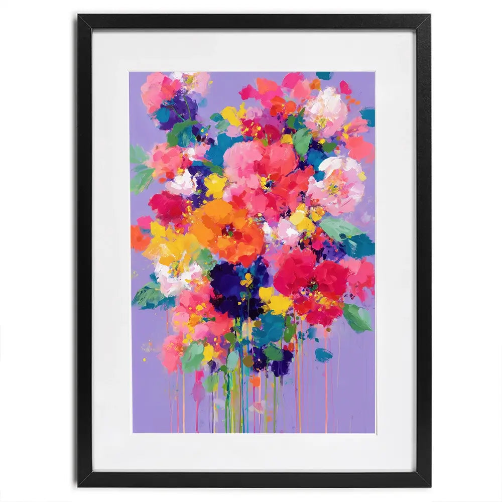 Bouquet On Lavender Framed Art Print Bouquet On Lavender Framed Art Print wall art product Chromatic Storm Studio