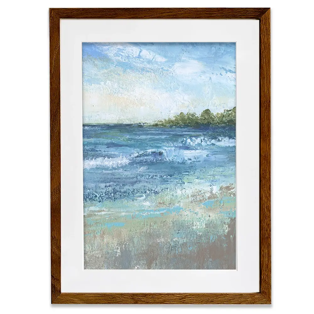 Breaking Waves Framed Art Print Breaking Waves Framed Art Print wall art product Carol Robinson