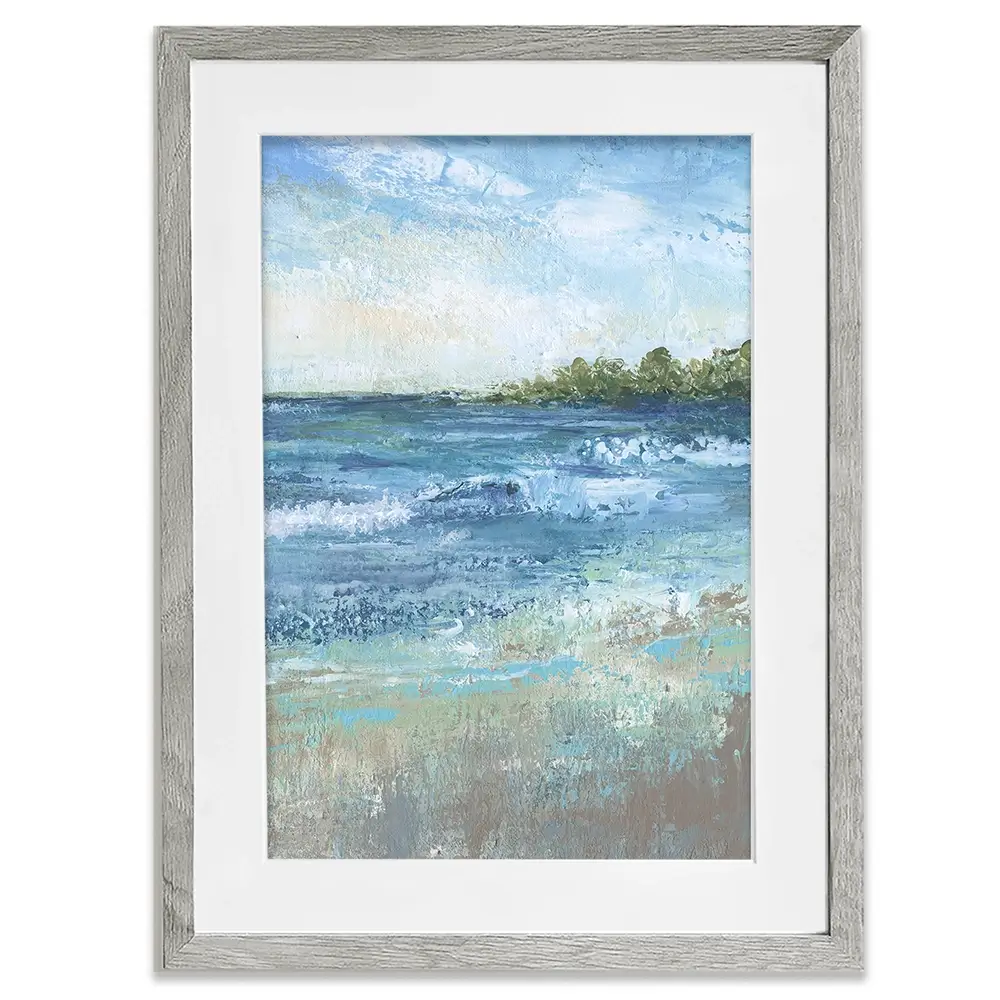Breaking Waves Framed Art Print Breaking Waves Framed Art Print wall art product Carol Robinson