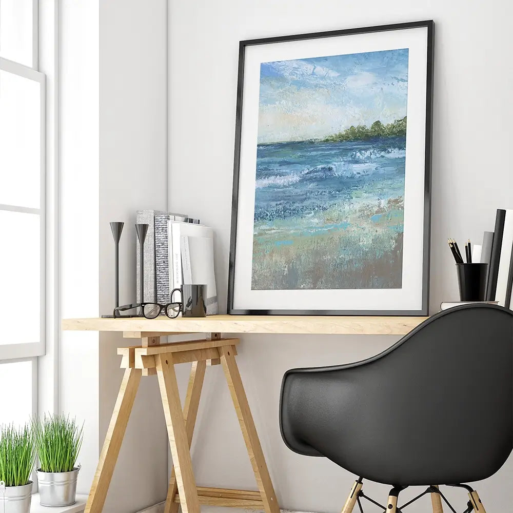Breaking Waves Framed Art Print Breaking Waves Framed Art Print wall art product Carol Robinson