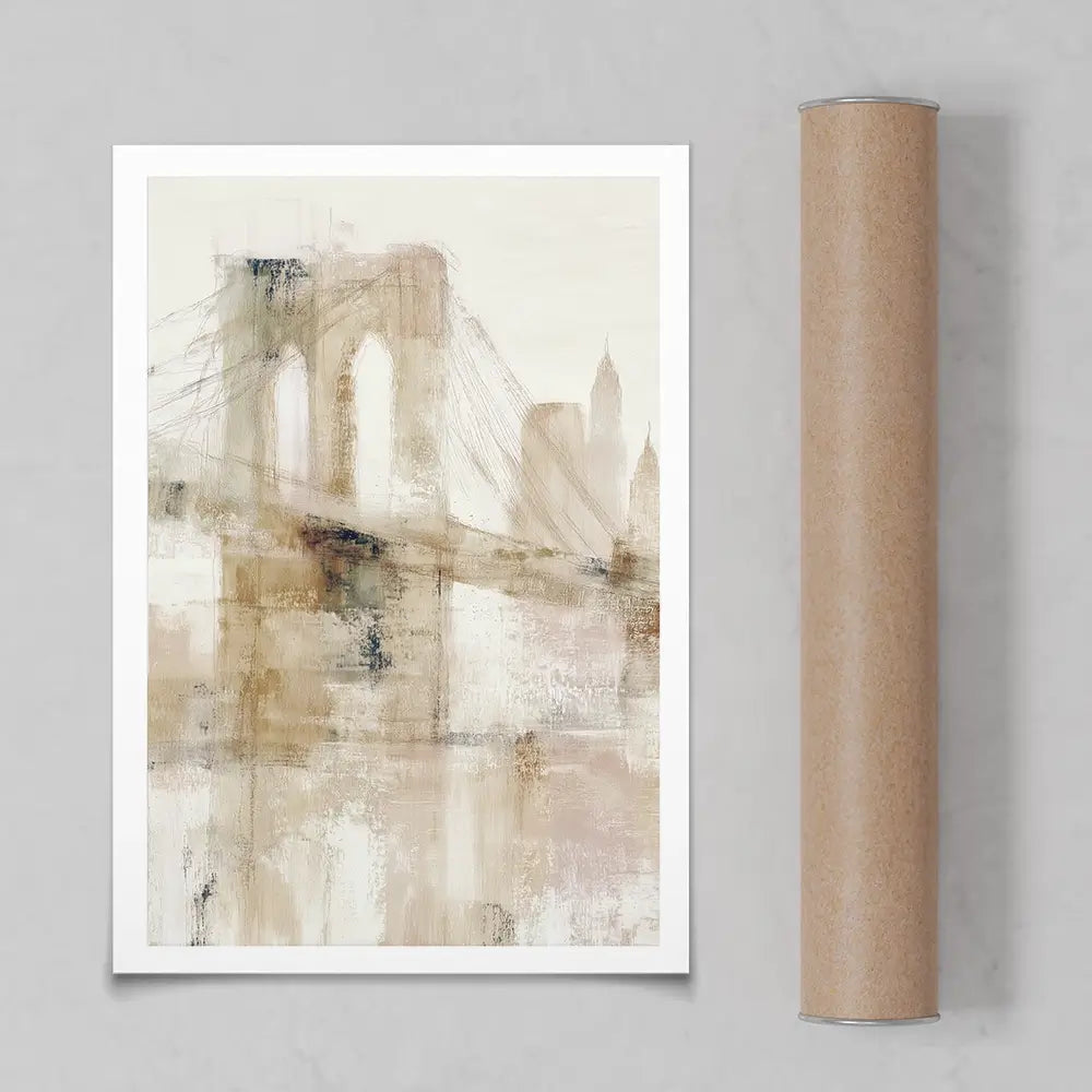 Bridge Cables In Mist Art Print Bridge Cables In Mist Art Print wall art product Chromatic Storm Studio