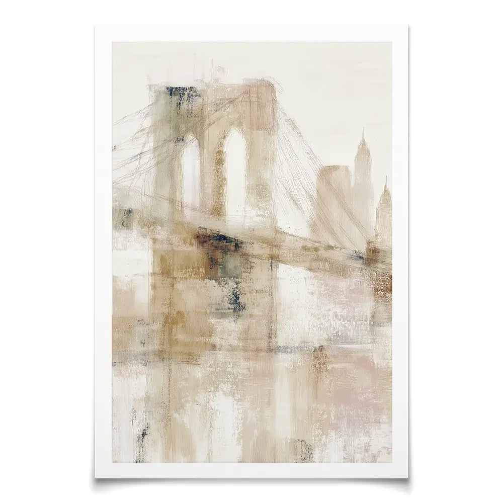 Bridge Cables In Mist Art Print Bridge Cables In Mist Art Print wall art product Chromatic Storm Studio