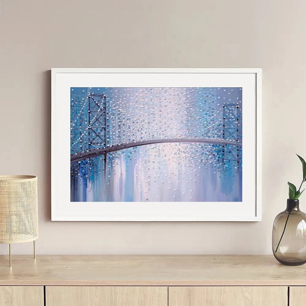 Bridge In The Mist Framed Art Print Bridge In The Mist Framed Art Print wall art product Ekaterina Ermilkina