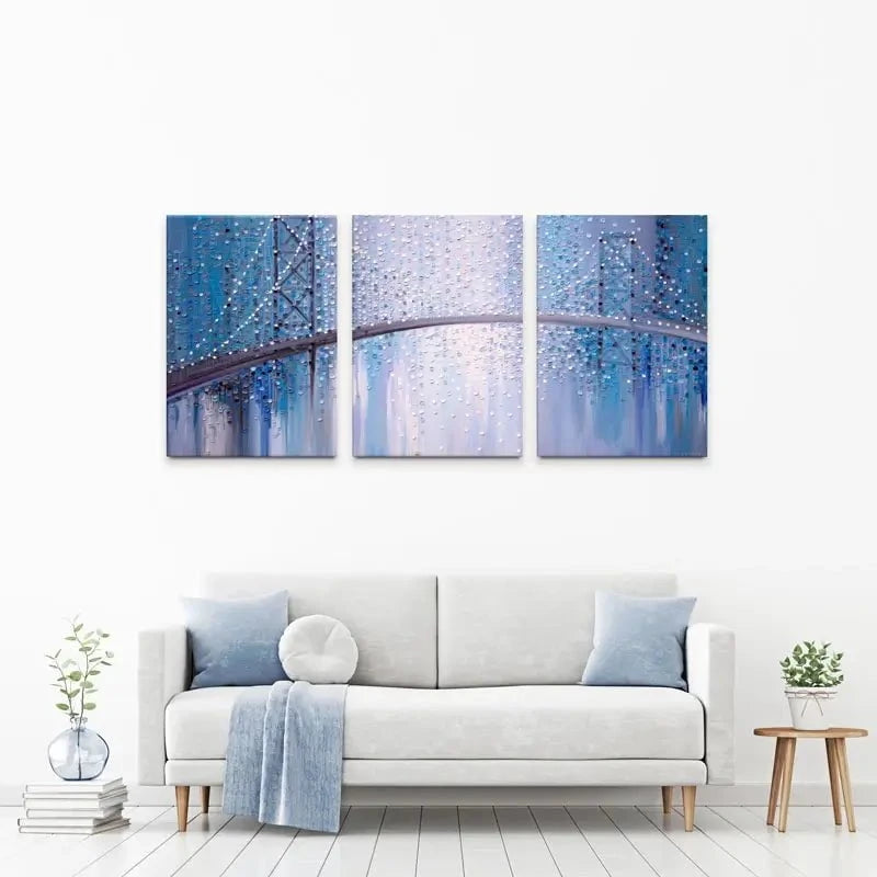Bridge In The Mist Trio Canvas Print Bridge In The Mist Trio Canvas Print wall art product Ekaterina Ermilkina
