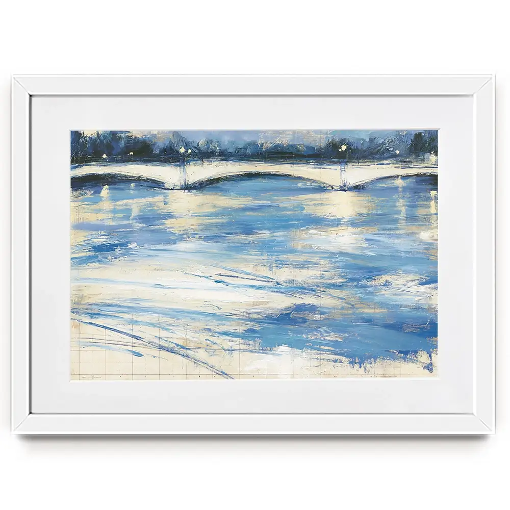 Bridge Over Loose Water Framed Art Print Bridge Over Loose Water Framed Art Print wall art product Chromatic Storm Studio