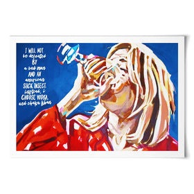 Bridget Jones Vodka And Chaka Khan Art Print Bridget Jones Vodka And Chaka Khan Art Print wall art product Juliet Stockton