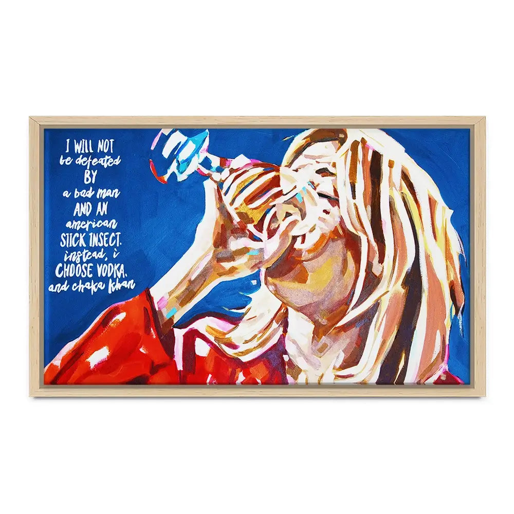 Bridget Jones Vodka And Chaka Khan Canvas Print Bridget Jones Vodka And Chaka Khan Canvas Print wall art product Juliet Stockton