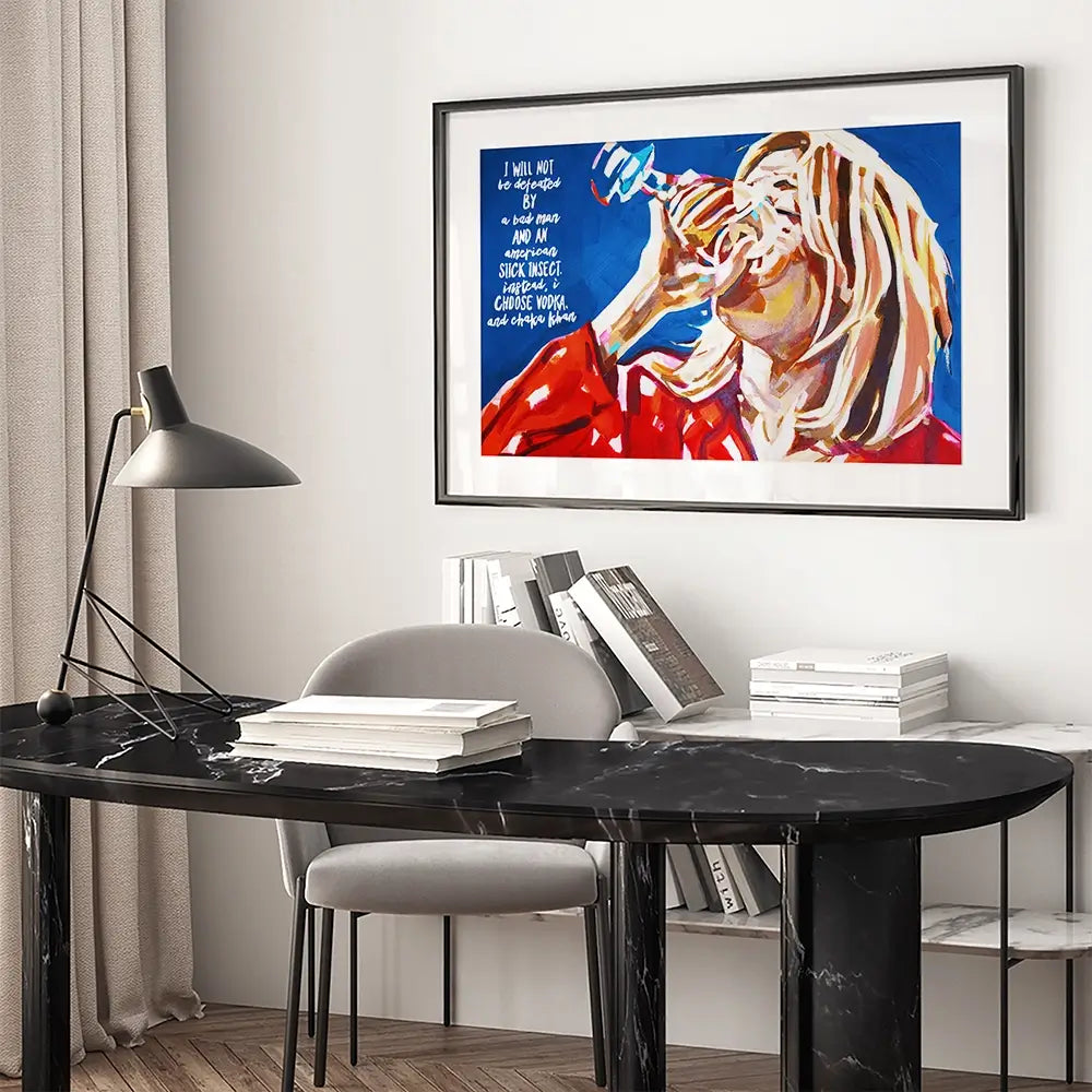 Bridget Jones Vodka And Chaka Khan Framed Art Print Bridget Jones Vodka And Chaka Khan Framed Art Print wall art product Juliet Stockton