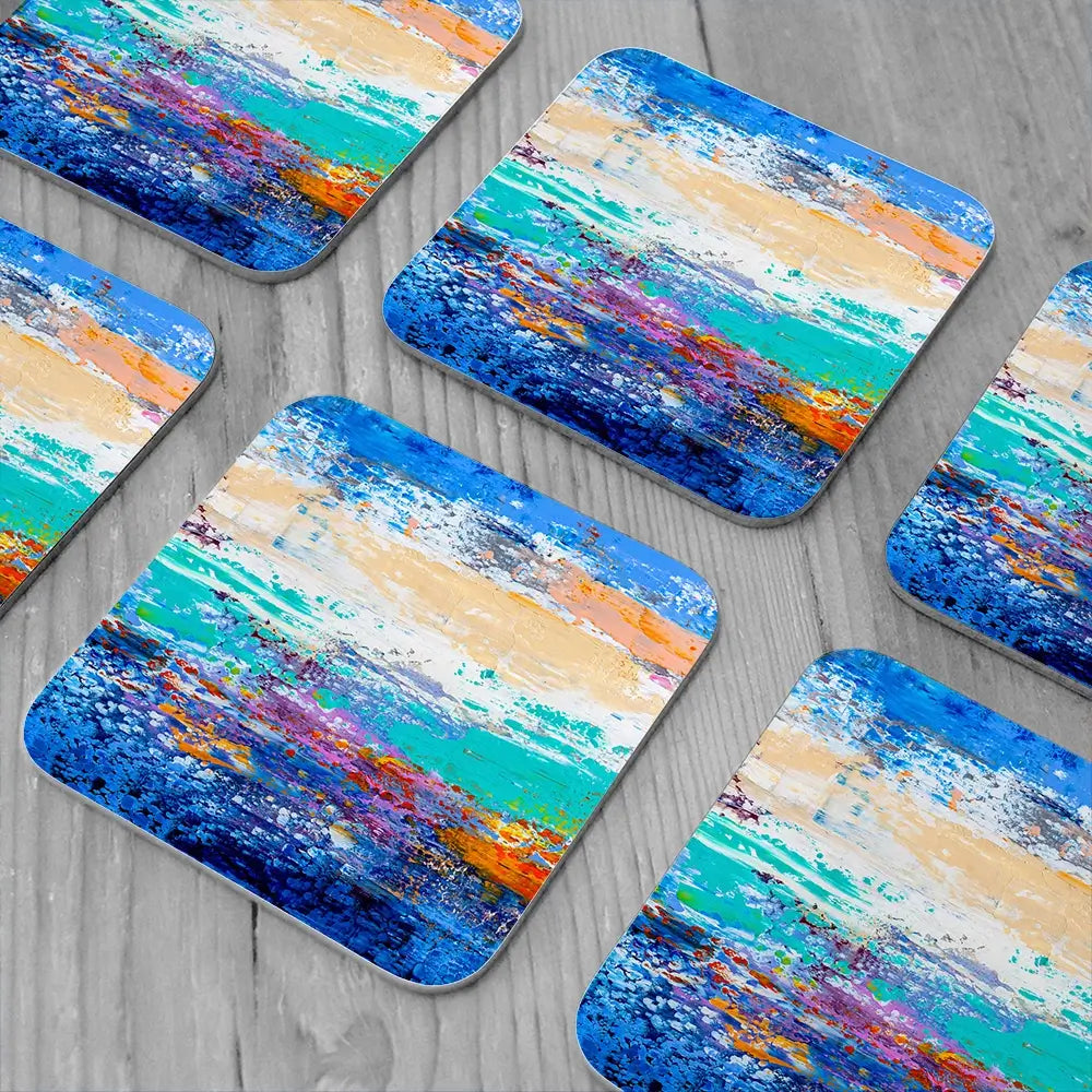 Bright And Colourful Coaster Set Rainbow Soul Tree Coaster Set | Rainbow Soul Tree Art Coasters wall art product S-BELOV / Shutterstock