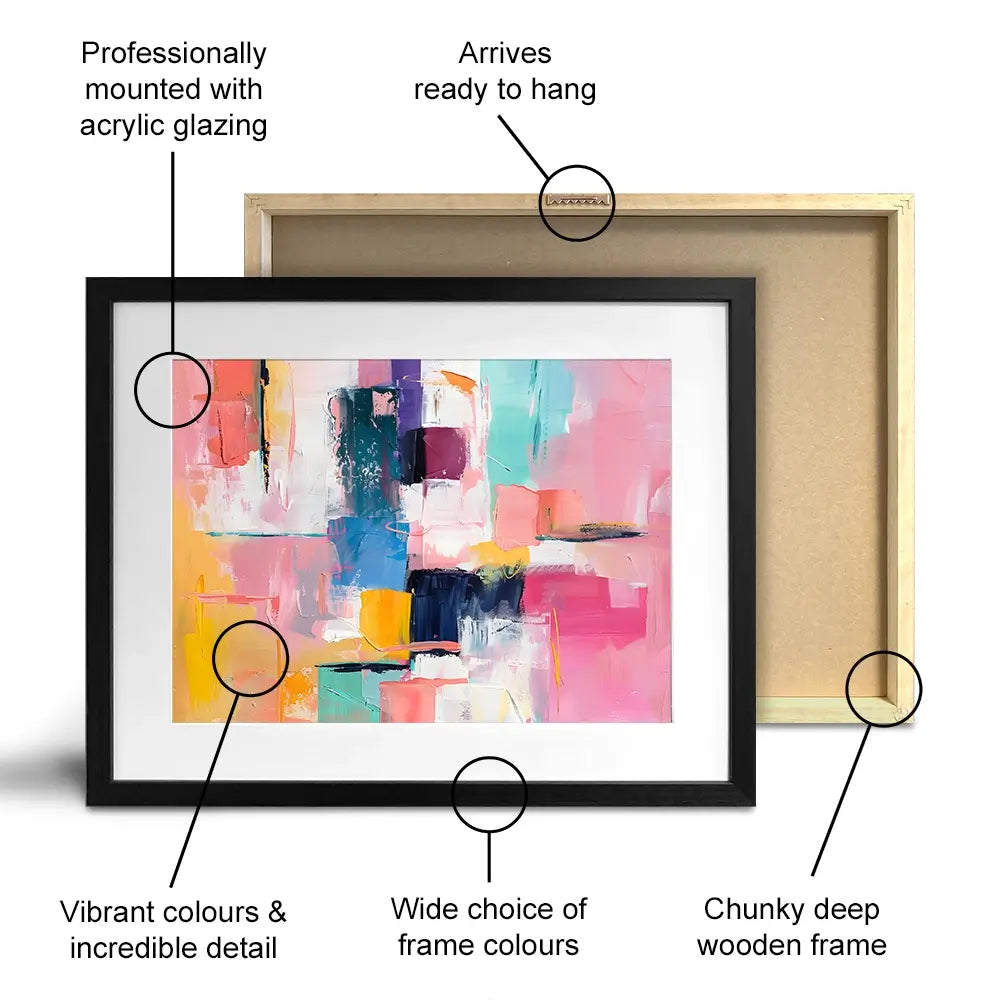 Bright Brushes Of Colour Framed Art Print Bright Brushes Of Colour Framed Art Print wall art product Art Print Shop