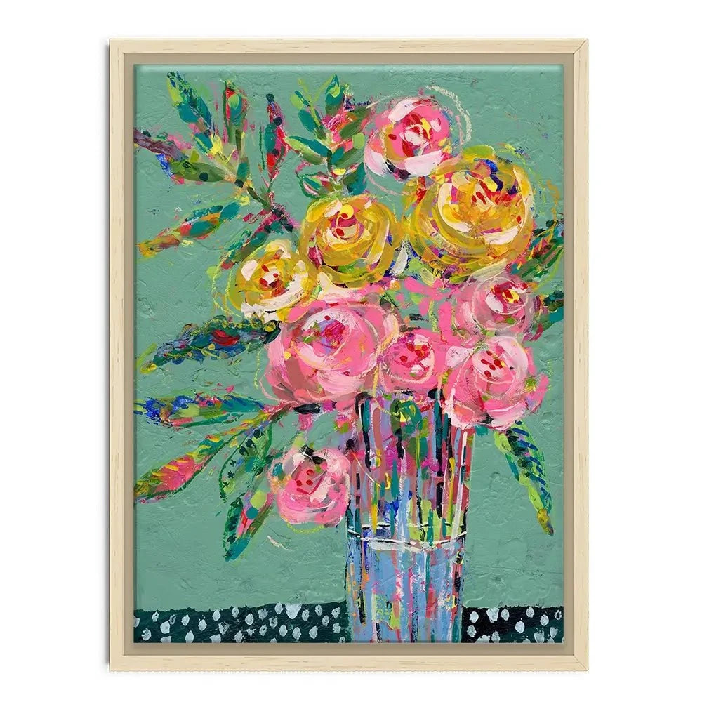 Bright Coloured Bouquet Canvas Print Bright Coloured Bouquet Canvas Print wall art product Regina Moore