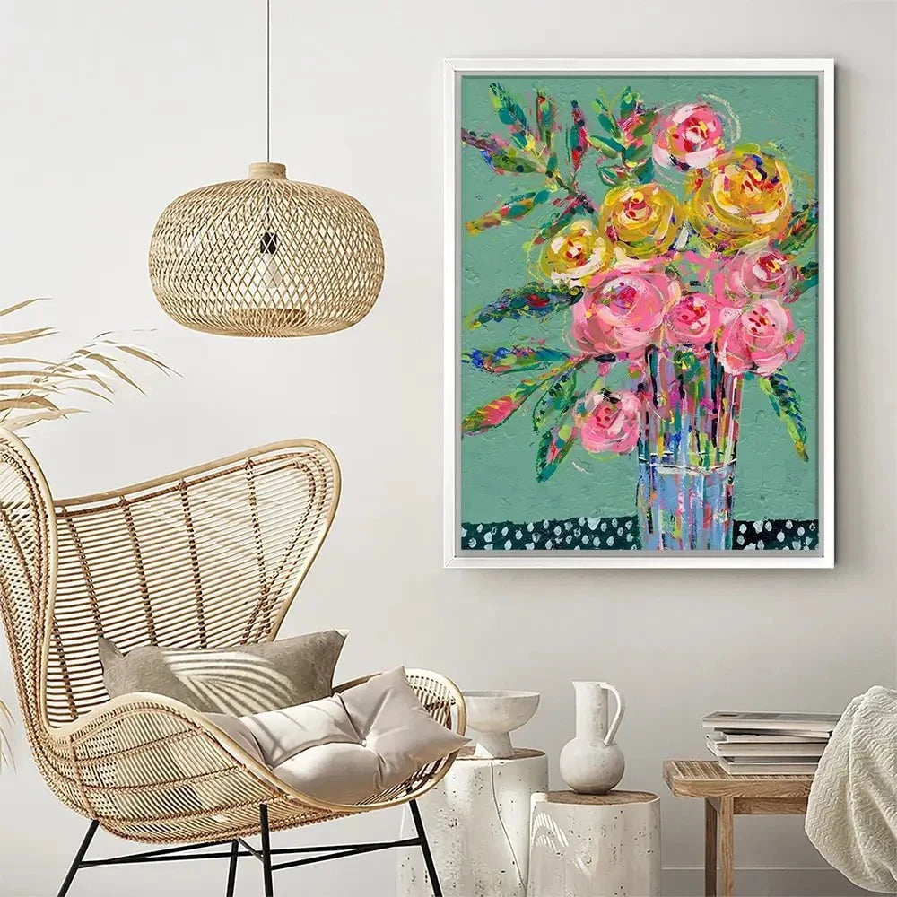 Bright Coloured Bouquet Canvas Print Bright Coloured Bouquet Canvas Print wall art product Regina Moore