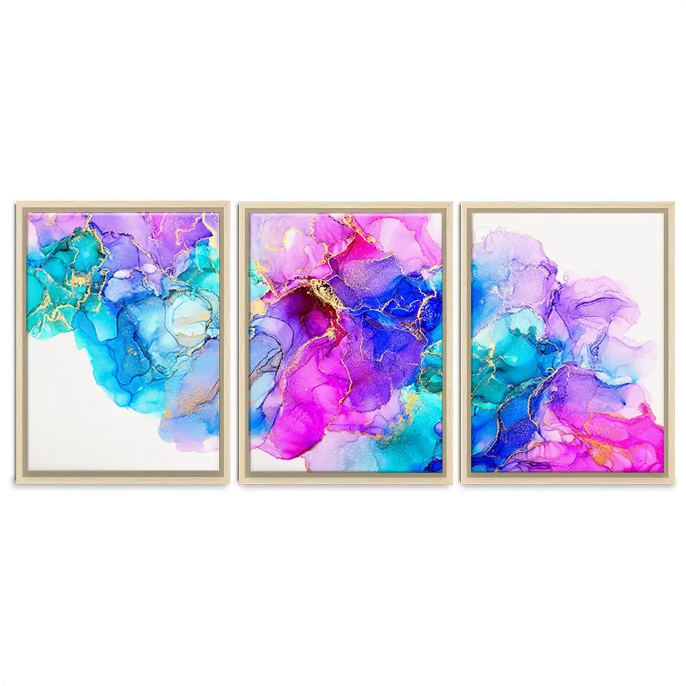 Bright Colourful Marble Trio Canvas Print Bright Colourful Marble Trio Canvas Print wall art product djero.adlibeshe / Shutterstock