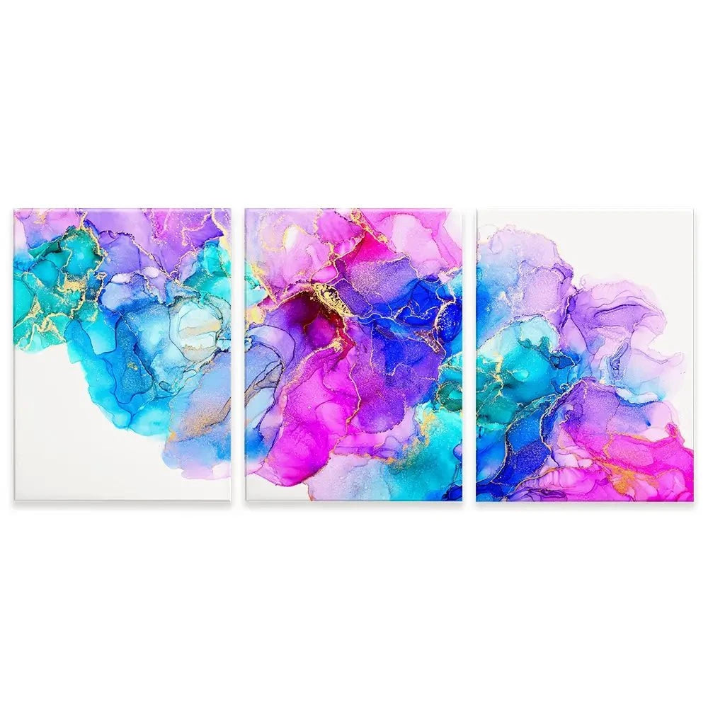 Bright Colourful Marble Trio Canvas Print Bright Colourful Marble Trio Canvas Print wall art product djero.adlibeshe / Shutterstock