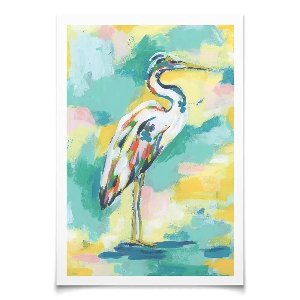 Bright Heron Art Print Bright Heron Art Print wall art product June Erica Vess