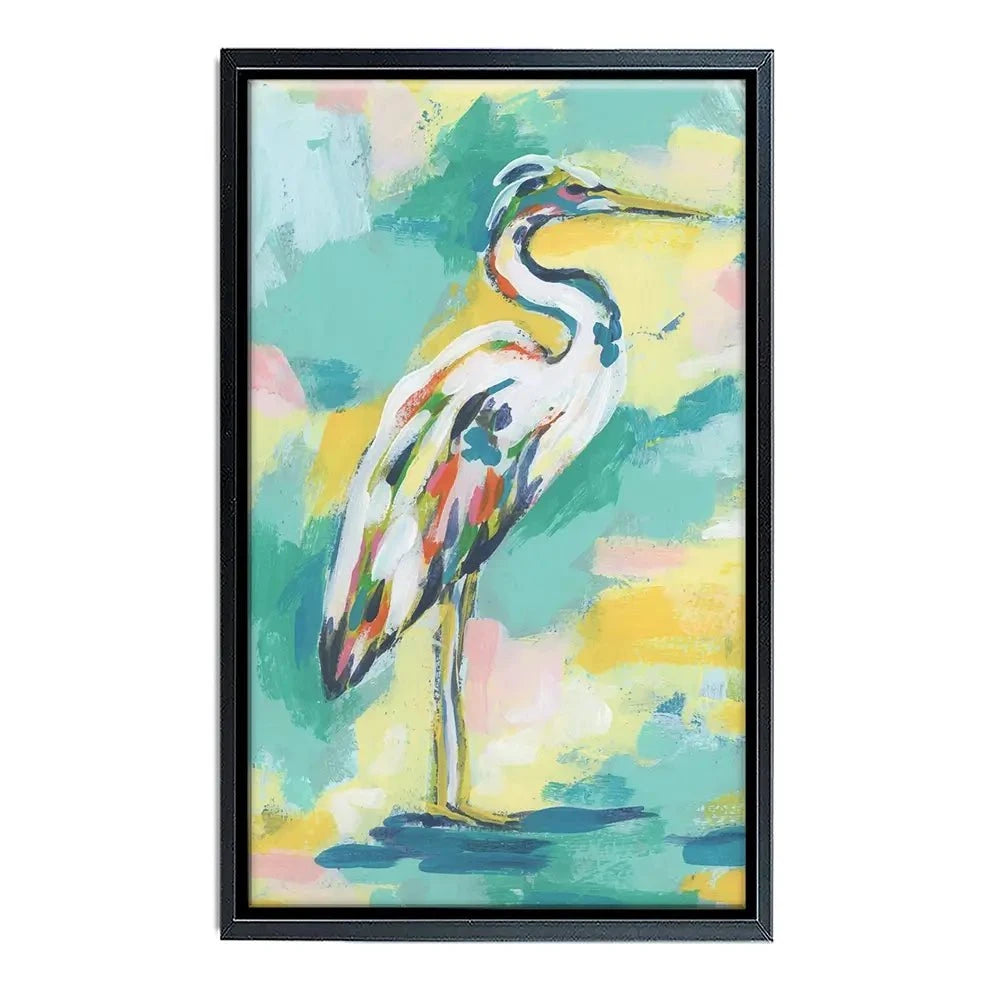 Bright Heron Canvas Print Bright Heron Canvas Print wall art product June Erica Vess